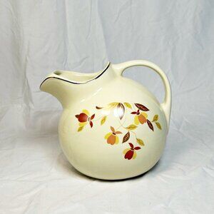 Vintage 1950s Halls Superior Autumn Leaf Jewel Tea Ball Jug Pitcher